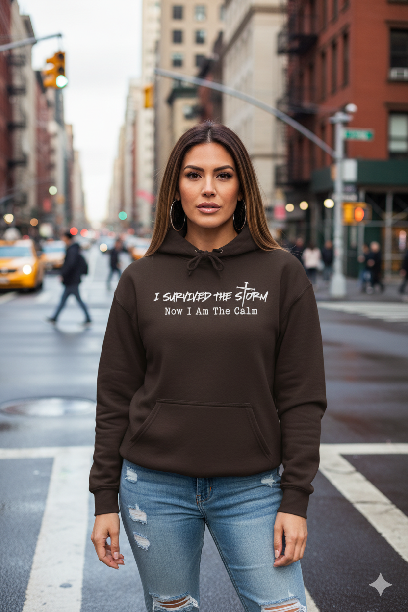 Hooded Sweatshirt Empowered Divorcee 'I Survived The Storm Now I Am The Calm'